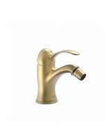 Grifo de bidé monomando vertical con rótula orientable acabado latón viejo mate CLASIC TRES
