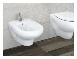 Grifo de bidet con caño giratorio y desagüe automático acabado cromado Targa Roca 1