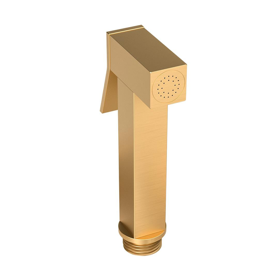 Grifo de bidet empotrado diseño cuadrado acabado oro mate con protección PVD 2 vias agua fría y caliente Tajo de Valaz 2