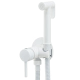 Round wall mounted bidet faucet 2 way cold and hot water matte white Guadiana by Valaz