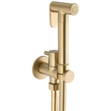 Grifo de bidet empotrado redondo agua fría 1 vía oro mate protección PVD Guadiana de Valaz
