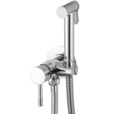 robinet de bidet encastré rond chromé avec poignée de luxe Ofin de Valaz