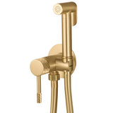 Grifo de bidet empotrado redondo dorado cepillado con maneta luxury Ofin Valaz