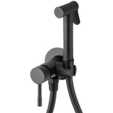 Grifo de bidet empotrado redondo negro mate con maneta luxury Ofin de Valaz