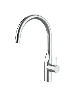 Grifo de cocina con caño giratorio curvado Glera Roca 0