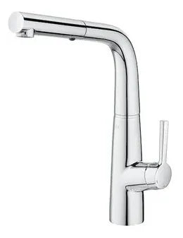 Grifo de cocina con caño giratorio y extraíble, monomando y acabado cromado Syra Roca 0