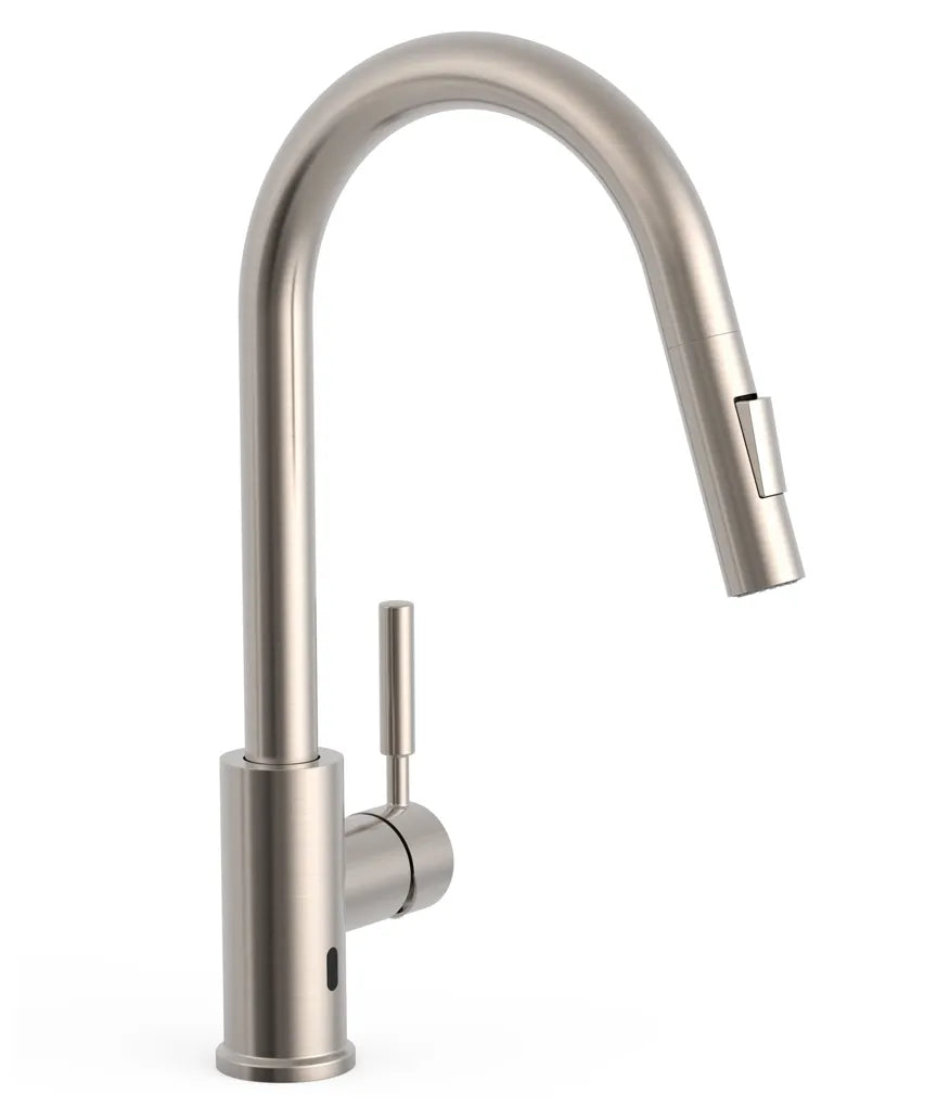 Grifo de cocina electrónico de acero inoxidable con acabado cepillado Tempo Standard TRES 0