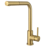 robinet de cuisine amovible rond or mat avec protection PVD Amur de Valaz