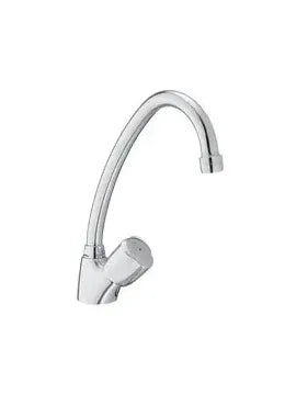 Grifo de cocina monomando con caño curvo en acabado cromado Brava Roca 0