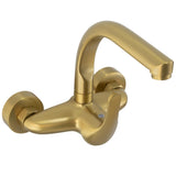 Kitchen wall-mounted single-handle faucet 15cm between inlets matte gold Genil by Valaz