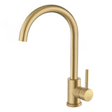 Round single handle rotating matte gold PVD protection kitchen faucet Misisipi by Valaz