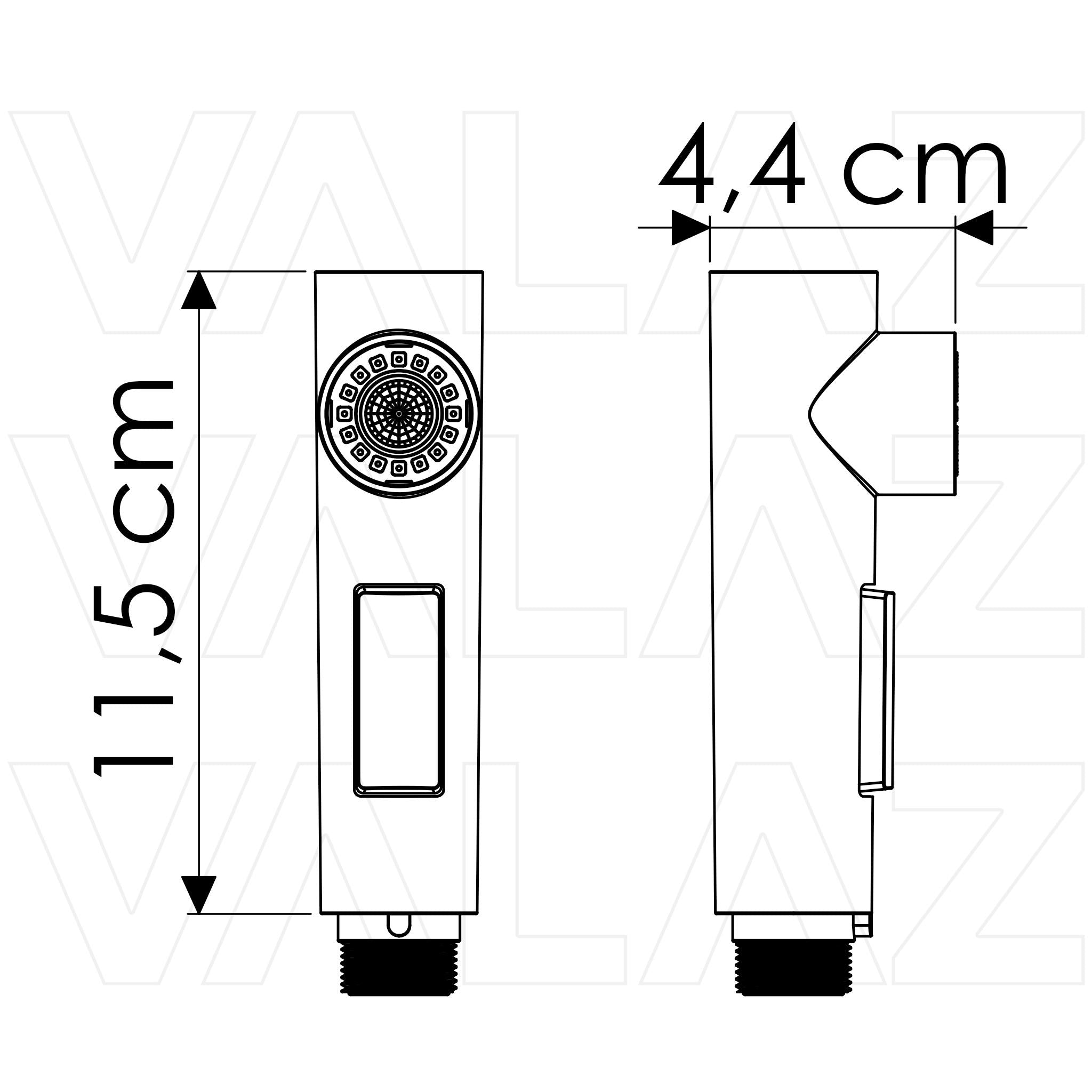 Grifo de cocina spray negro mate AM001 de Valaz 1
