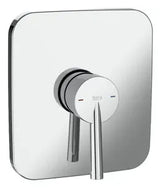 Grifo de ducha empotrable de diseño rectangular con acabado cromado Pals Roca