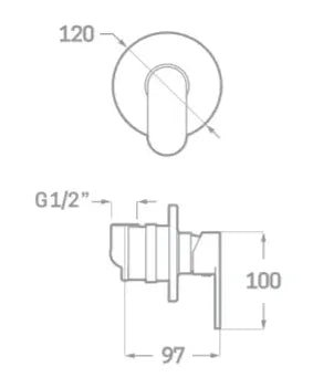 Grifo de ducha empotrado de estilo Legend Källa 1