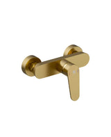 Torneira de chuveiro monocomando com cartucho cerâmico em latão com acabamento dourado escovado Fine Källa
