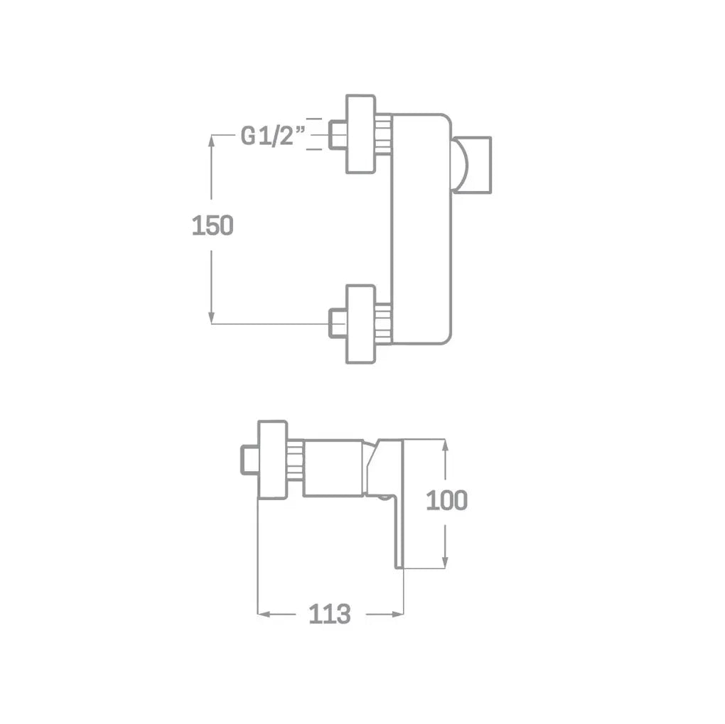 Grifo de ducha negro mate de latón Skara Källa 1