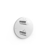 Grifo de ducha redondo en ABS acabado cromado con dos mandos y dos vías para ducha y bañera Therm-Box TRES