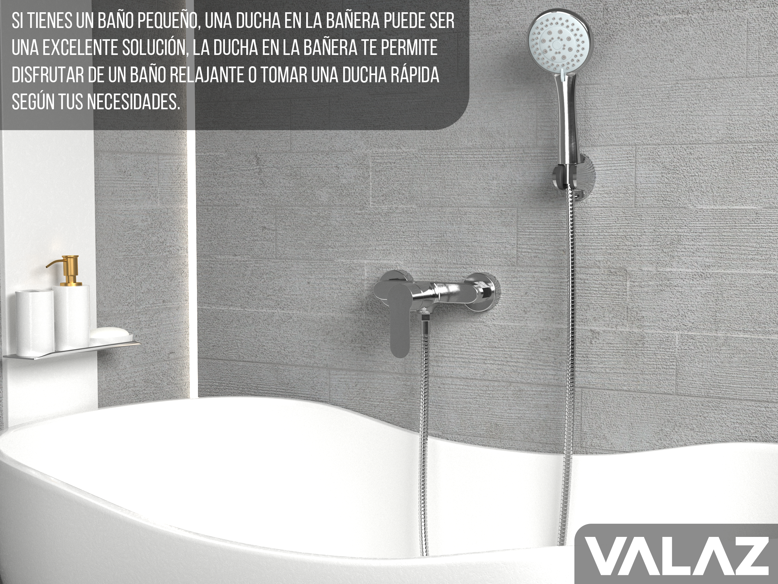Grifo de ducha redondo monomando cromado diseño moderno Viar de Valaz 2