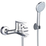 Chrome single handle shower and bath faucet with elegant design Magro by Valaz
