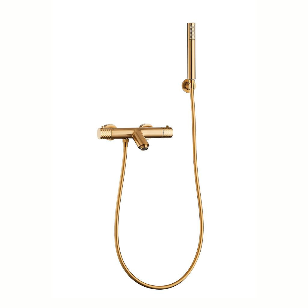 Grifo de ducha/bañera termostático dorado cepillado maneta luxury Birim de Valaz 0