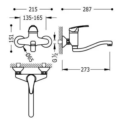 Grifo de fregadero eco para Cocina Basic TRES 1