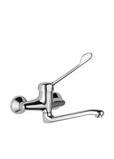 Grifo de fregadero para empotrar en pared de latón con acabado cromado Especial Basic TRES