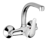 Faucet for kitchen sinks wall mounted single handle brass with chrome finish from the Enkel Källa series Enkel Källa