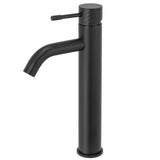 High arc bathroom faucet single handle matte black luxury with a 35 mm ceramic cartridge Oda by Valaz