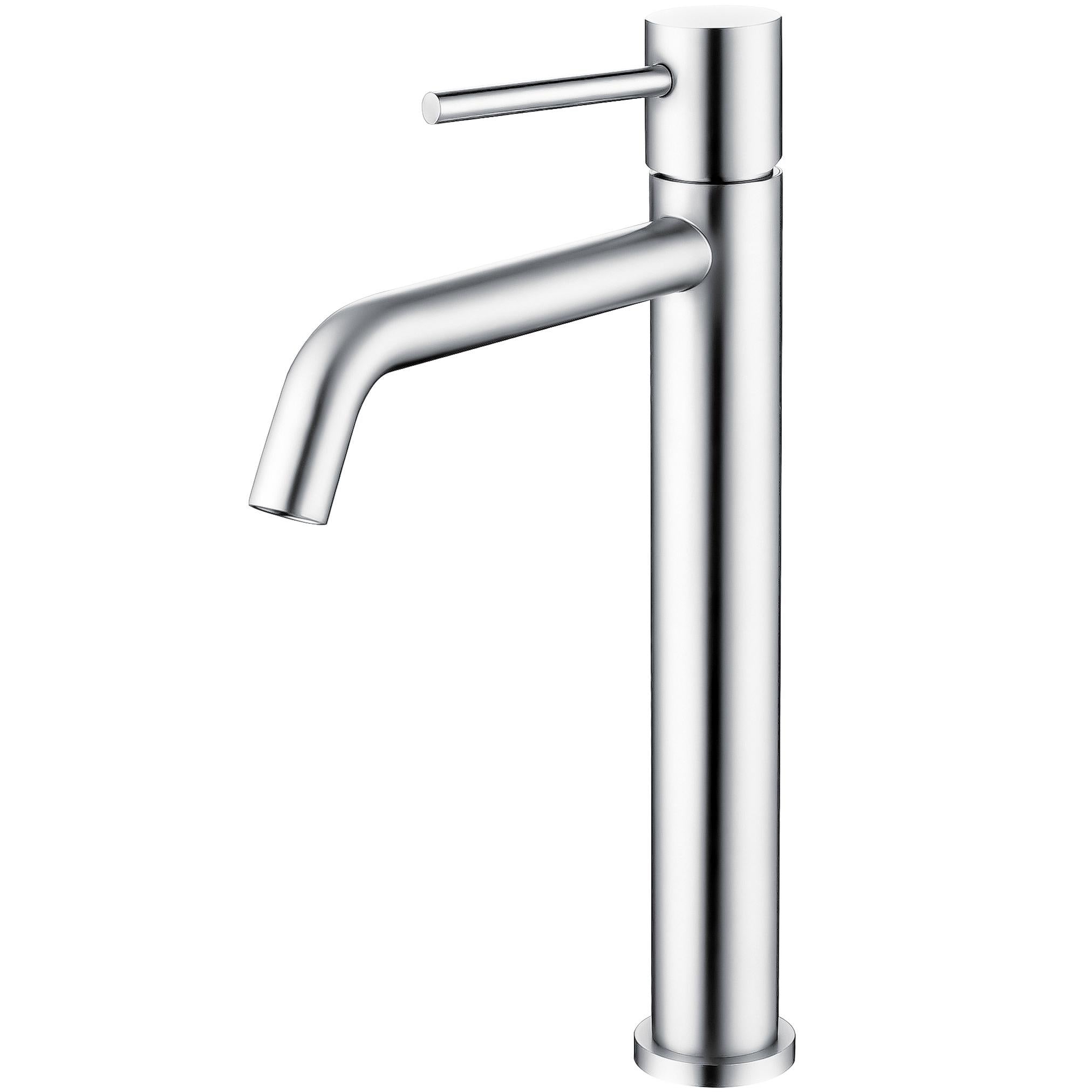 Grifo de lavabo alto para pica monomando redondo cromado Ebro de Valaz 0