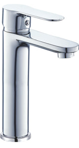 High arc bathroom faucet for round sink single handle chrome Viar by Valaz