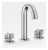 Grifo de lavabo bimando con caño giratorio acabado acero cepillado Baia Armani Roca