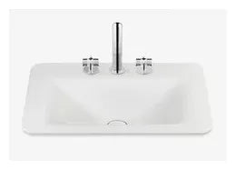 Grifo de lavabo bimando con caño giratorio acabado cromado Baia Armani Roca 1