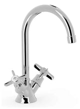 Grifo de lavabo clásico curvo con aireador y acabado cromado CLASIC TRES