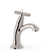 Grifo de lavabo clásico vertical monomando de un agua con acabado en acero CLASIC TRES