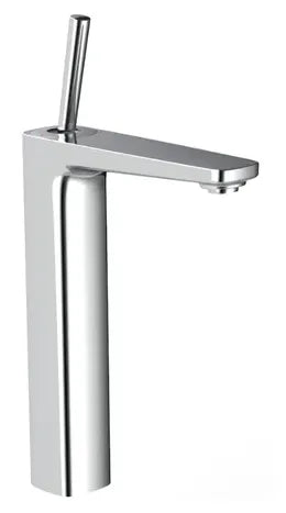 Grifo de lavabo con desagüe clic clac de caño alto en acabado cromo Pals Roca 0