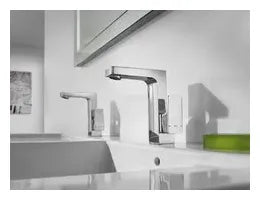 Grifo de lavabo con monomando integrado y maneta lateral con acabado cromado L90 Roca 1