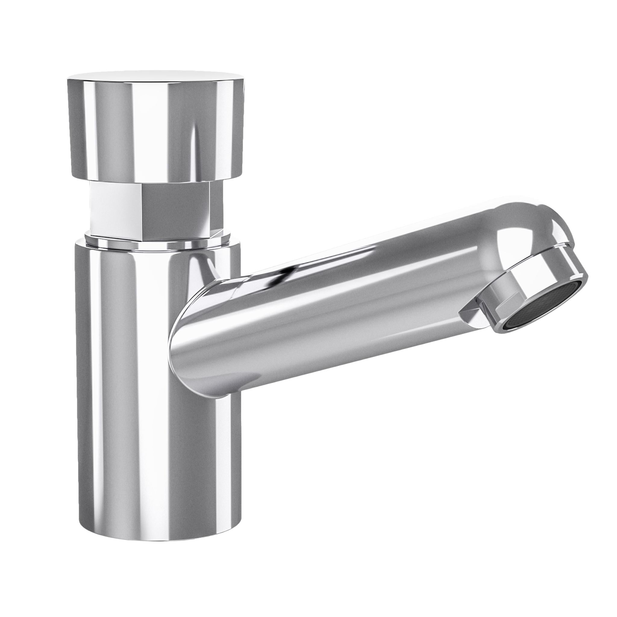Grifo de lavabo con pulsador temporizador cromado Navia de Valaz 0