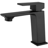 Grifo de lavabo monomando cuadrado en negro mate Carrion de Valaz