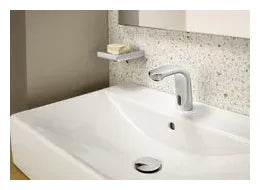 Grifo de lavabo de alimentación con cuerpo de latón y acabado cromado L20 Roca 3