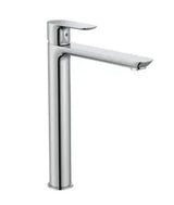 Grifo de lavabo de caño alto con cuerpo liso y acabado cromado monocomando Cala Roca