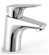 Grifo de lavabo ecoeficiente con monomando acabado cromado Canigó Tres