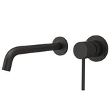 Sink faucet recessed round single-handle matte black with 21 cm spout Cenia by Valaz