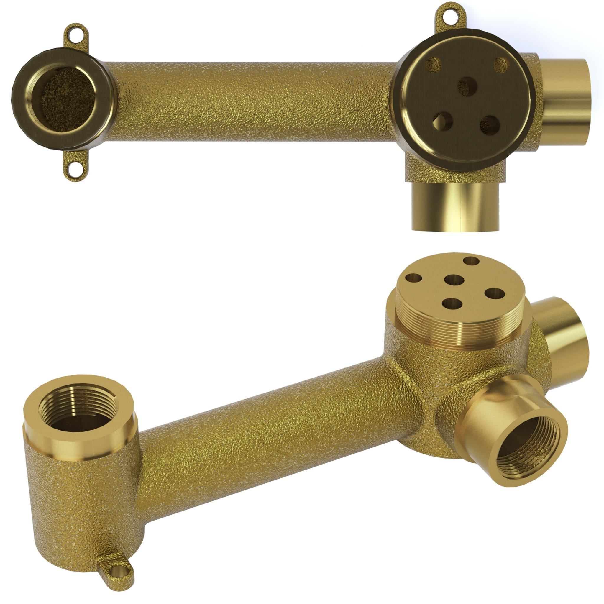 Grifo de lavabo empotrado redondo monomando negro mate con caño 21 cm Cenia de Valaz 2