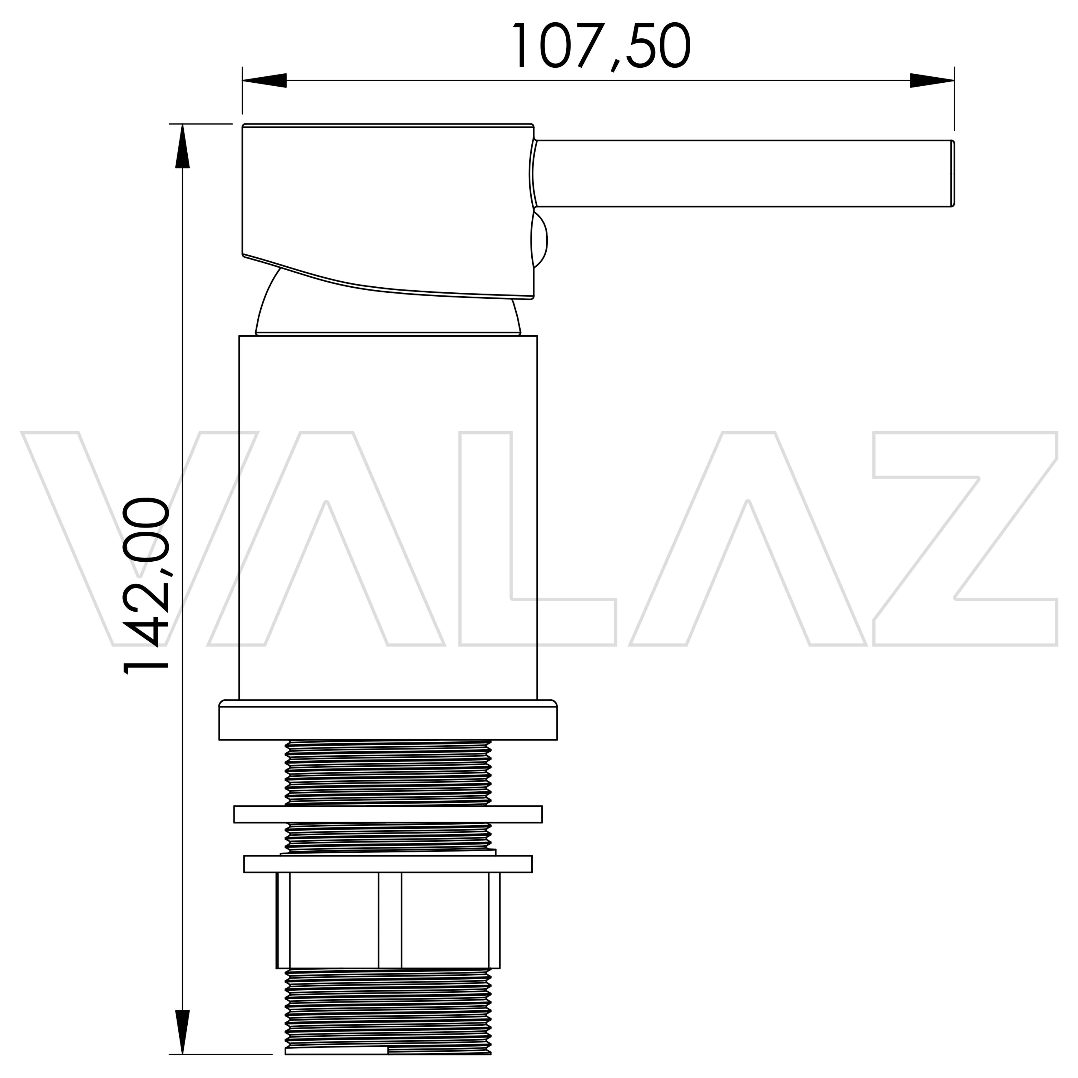 Grifo de lavabo encastrado monomando alto para pica acero cepillado caño 360 giratorio Guadalope de Valaz 3