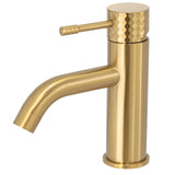 Robinet de lavabo monocommande finition doré brossé poignée de luxe Oda de Valaz