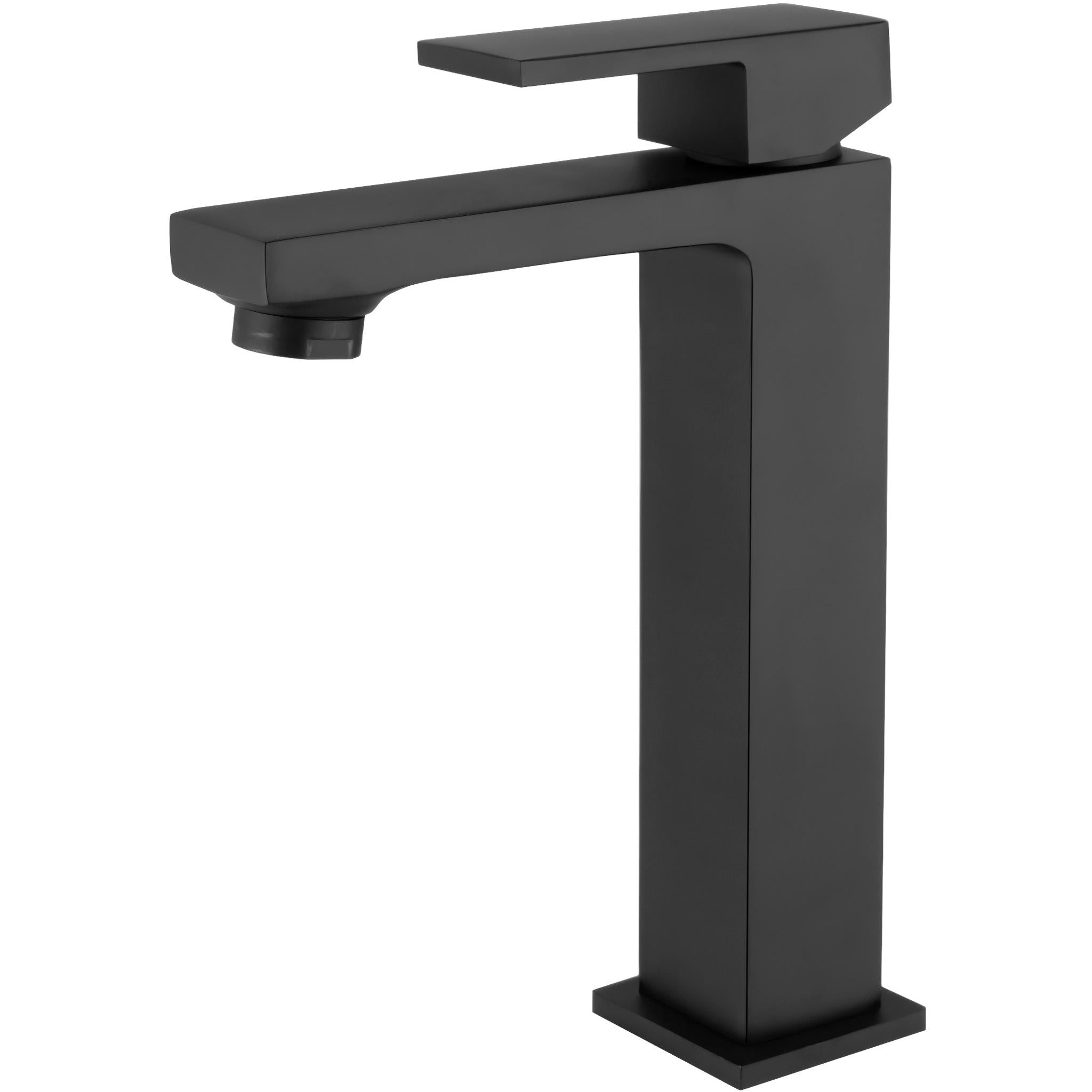 Grifo de lavabo monomando alto para pica negro mate con cartucho cerámico de 35 mm Vinalopo de Valaz 0