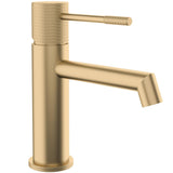 Grifo de lavabo monomando de caño recto con maneta luxury en oro mate Casares de Valaz