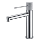 Robinet de lavabo monocommande avec bec droit fini chromé et poignée de luxe Casares de Valaz