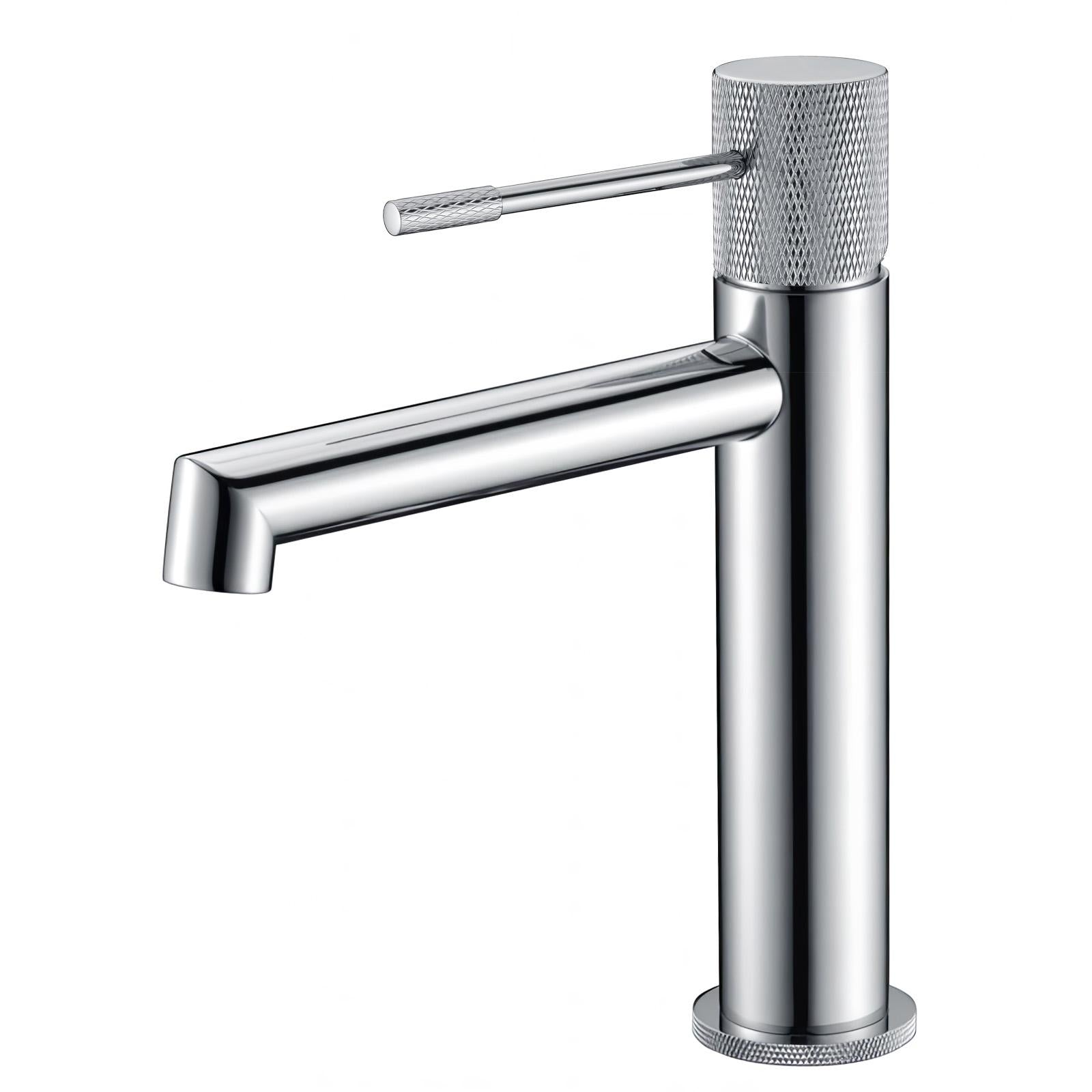 Grifo de lavabo monomando con caño recto acabado cromado y maneta luxury Casares de Valaz 1