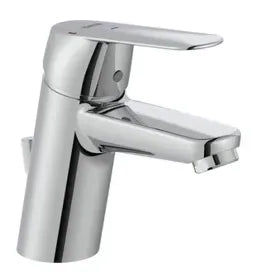Grifo de lavabo monomando con desagüe y cartucho cerámico en acabado cromo Alfa Roca 0